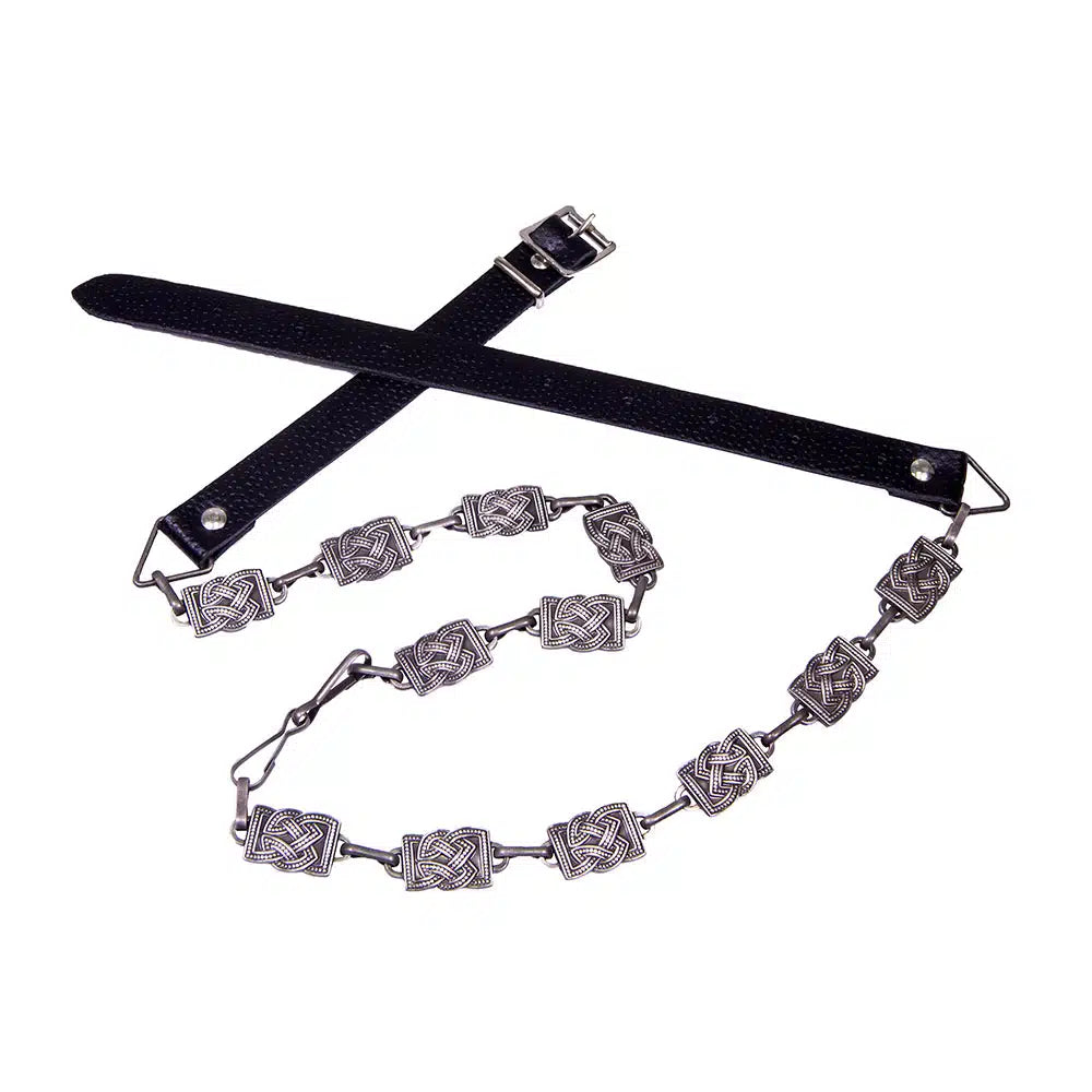 Celtic Square Sporran Chain - Antiqued