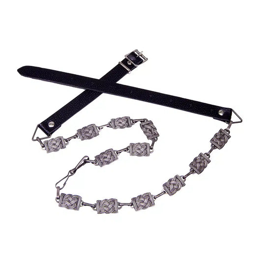 Celtic Square Sporran Chain - Antiqued
